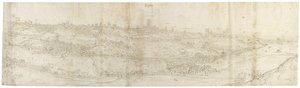 Panoramisch uitzicht op Segovia vanuit het oosten